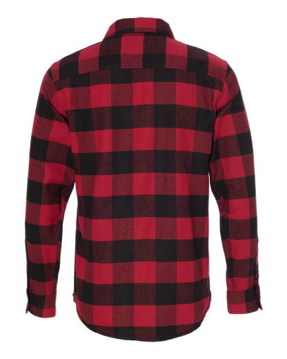 Burnside Men's Yarn-Dyed Flannel Shirt 8210 #color_Red/ Black Buffalo