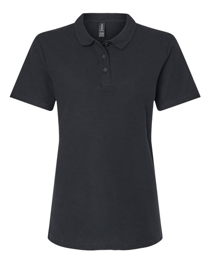 Gildan Women's Softstyle® Pique Polo 64800L #color_Black