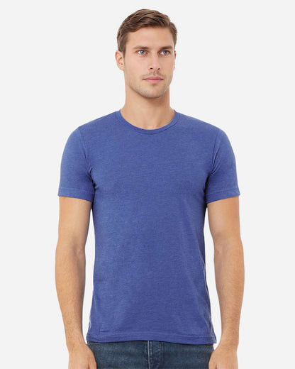 BELLA + CANVAS CVC Jersey Tee 3001CVC #colormdl_Heather True Royal