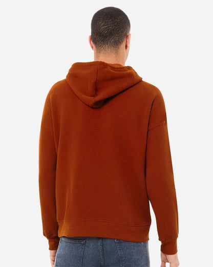 BELLA + CANVAS Unisex Sponge Fleece Drop Shoulder Hoodie Sweatshirt 3729 #colormdl_Brick