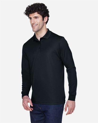 CORE365 Men's Pinnacle Performance Long Sleeve Piqué Polo 88192 #colormdl_Black