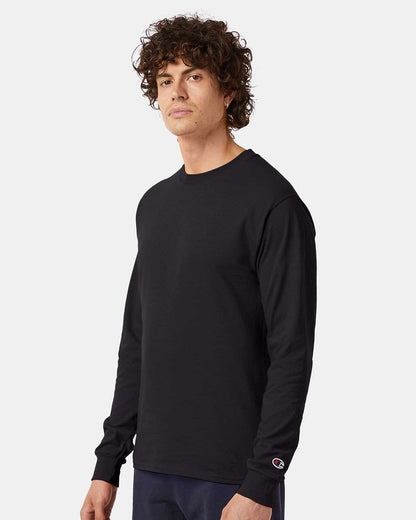 Champion Unisex Long Sleeve T-Shirt CC8C #colormdl_Black