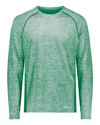 Holloway Men's Electrify CoolCore® Long Sleeve T-Shirt 222570 #color_Kelly Heather