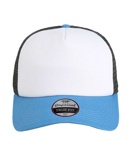 Imperial North Country Trucker Cap 1287 #color_White/ Nassau/ Charcoal