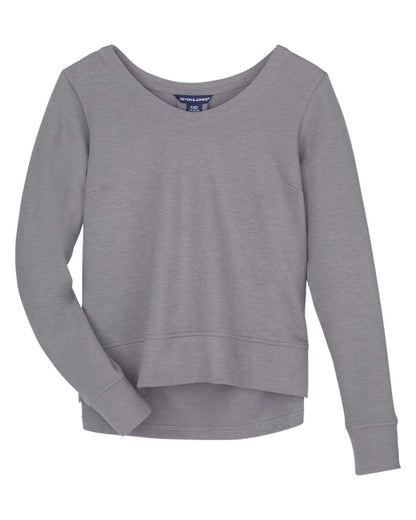 Devon & Jones Women's New Classics® Charleston Pullover DG482W #color_Graphite Melange