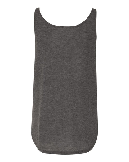 BELLA + CANVAS Women's Flowy Tank with Side Slit 8802 #color_Dark Grey Heather