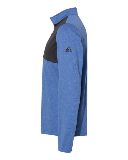 Adidas Lightweight Quarter-Zip Pullover A280 #color_Collegiate Royal Heather/ Carbon