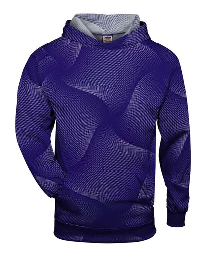 Badger Youth Warp Hooded Long Sleeve T-Shirt 2413 #color_Purple