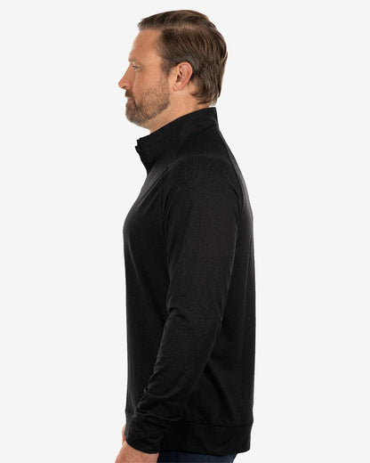 Burnside Men's Dawn to Dusk Quarter-Zip Pullover 8167 #colormdl_Heather Black
