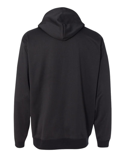 J. America Men's Polyester Tailgate Hooded Sweatshirt 8615 #color_Black
