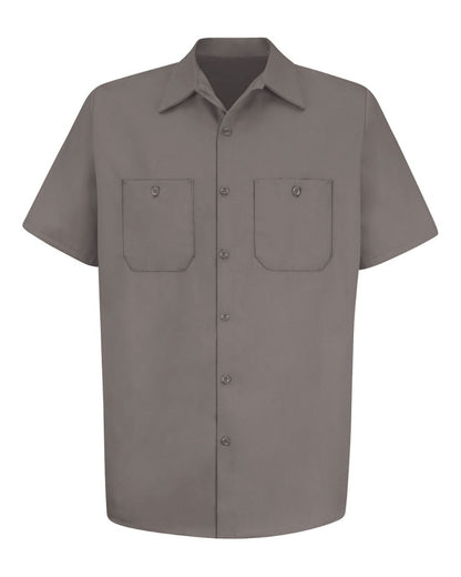 Red Kap Men's Tall Cotton Short Sleeve Uniform Shirt SC40T #color_Graphite Grey