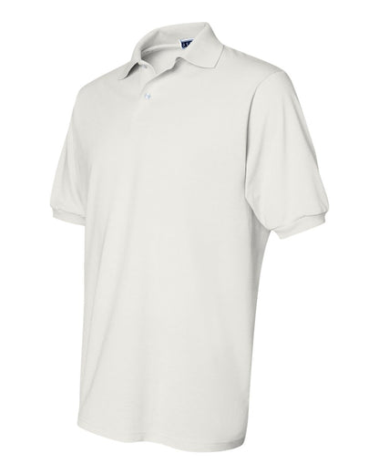 JERZEES Men's SpotShield® 50/50 Polo 437MSR #color_White