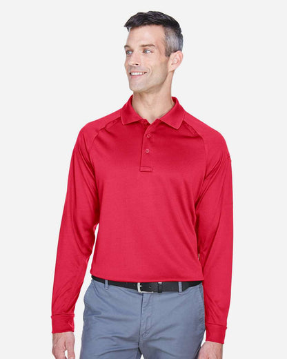 Harriton Men's Advantage Long Sleeve Tactical Polo M211L #colormdl_Red