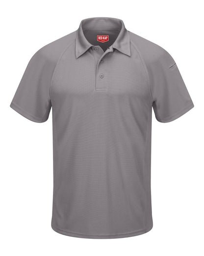 Red Kap Men's Performance Knit® Flex Series Active Polo SK92 #color_Grey
