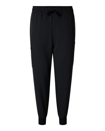 Jaanuu Men's Osmo 8-Pocket Scrub Joggers M20002 #color_Black