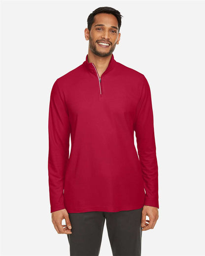 CORE365 Men's Fusion ChromaSoft™ Pique Quarter-Zip Pullover CE405 #colormdl_Classic Red