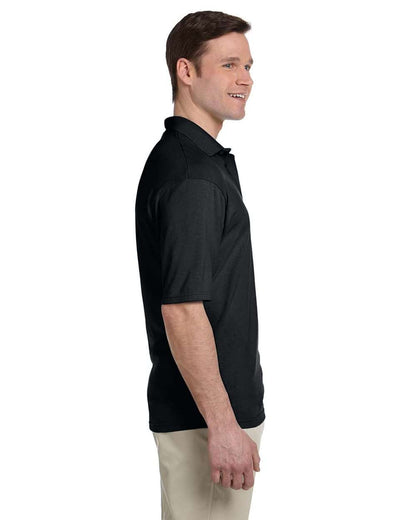 JERZEES Men's SpotShield® 50/50 Polo with Pocket 436MPR #colormdl_Black