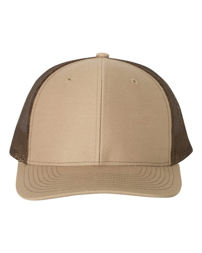 Richardson Snapback Trucker Cap 112 #color_Khaki/ Coffee