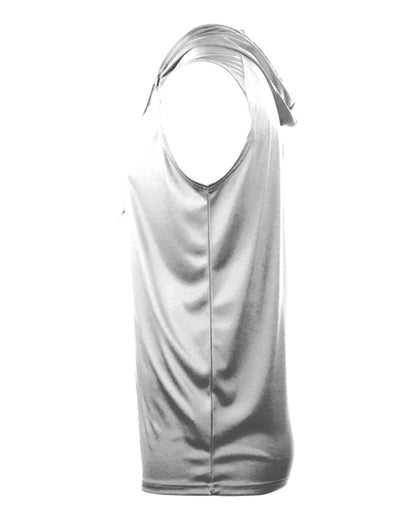 Badger Men's B-Core Sleeveless Hooded T-Shirt 4108 #color_White