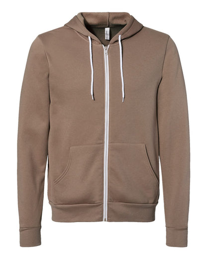 BELLA + CANVAS Sponge Fleece Full-Zip Hoodie 3739 #color_Vintage Brown