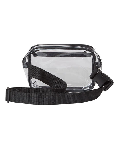 Liberty Bags Clear Stadium 2-Pocket Fanny Pack/Crossbody Bag 5778 #color_Black
