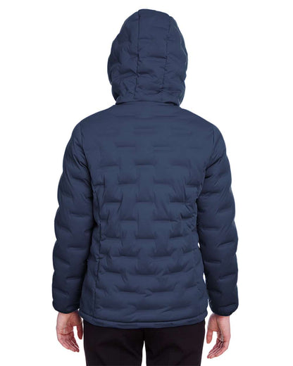 North End Women's Loft Puffer Jacket NE708W #colormdl_Classic Navy/ Carbon