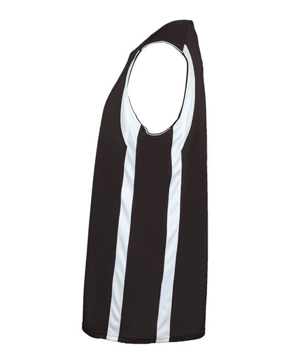 Alleson Athletic Men's B-Core B-Slam Reversible Tank Top 8551 #color_Black/ White