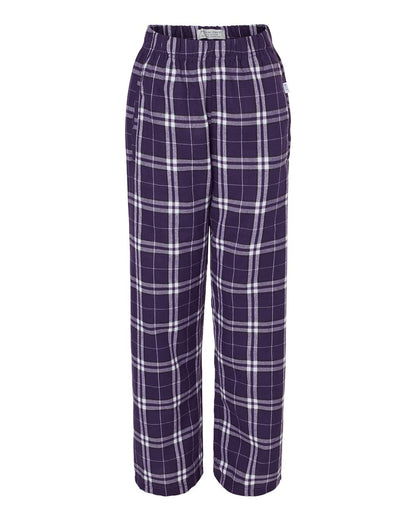 Boxercraft Youth Flannel Pants BY6624 #color_Purple/ White