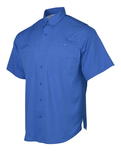 Paragon Men's Hatteras Performance Short Sleeve Fishing Shirt 700 #color_Vivid Blue