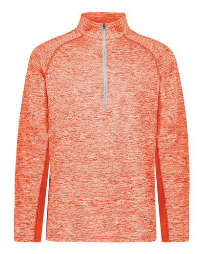 Holloway Men's Electrify CoolCore® Quarter-Zip Pullover 222574 #color_Orange Heather