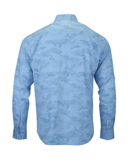 Paragon Men's Buxton Sublimated Fishing Shirt 709 #color_Blue Mist