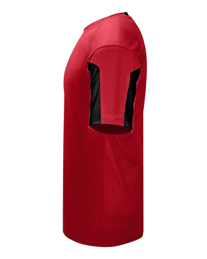 Alleson Athletic Men's Striker Placket 7976 #color_Red/ Black