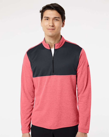 Adidas Lightweight Quarter-Zip Pullover A280 #colormdl_Power Red Heather/ Carbon