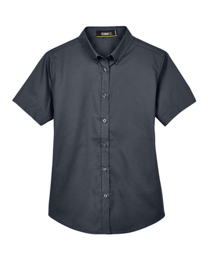 CORE365 Women's Optimum Short Sleeve Twill Shirt 78194 #color_Carbon