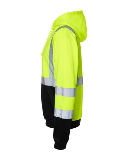 Kishigo Unisex Hi-Vis Hooded Sweatshirt JS154 #color_Lime