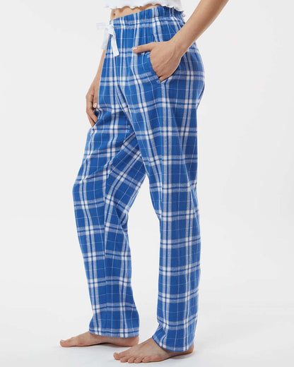 Boxercraft Women's Haley Flannel Pants BW6620 #colormdl_Royal/ Silver
