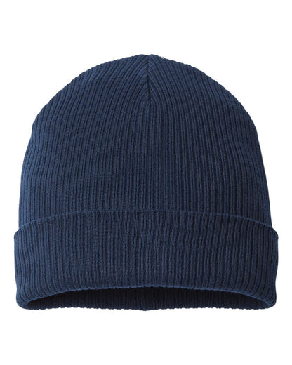 Atlantis Headwear Sustainable Cuffed Beanie NELSON #color_Navy