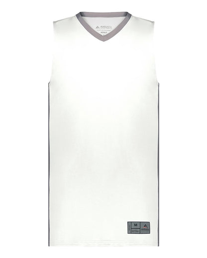 Augusta Sportswear Match-Up Basketball Jersey 6886 #color_White/ Graphite