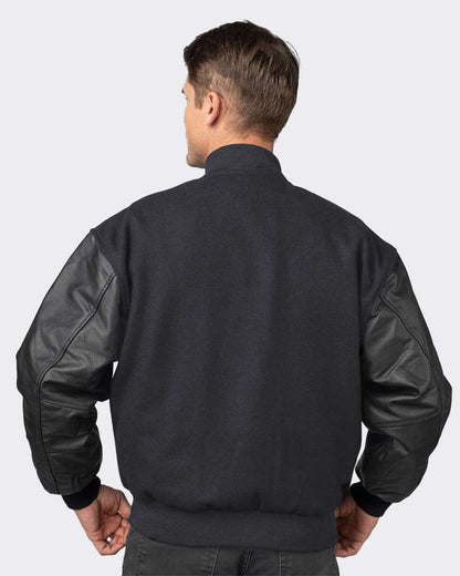 Burk's Bay Classic Varsity Jacket 5000T #colormdl_Black