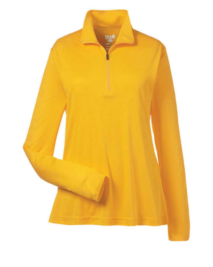 Team 365 Women's Zone Performance Quarter-Zip Pullover TT31W #color_Sport Athletic Gold
