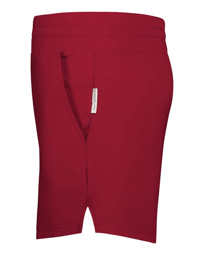 Holloway Women's Eco Revive™ Ventura Soft Knit Shorts 223704 #color_Scarlet