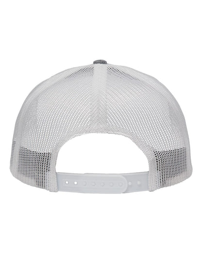 Sportsman Modern Six-Panel Trucker Fit Cap SP1650 #color_Black Heather/ White