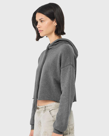 BELLA + CANVAS Women's Crop Fleece Hoodie 7502 #colormdl_Deep Heather