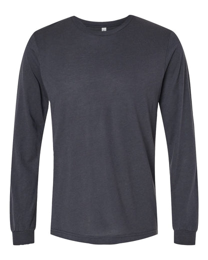 BELLA + CANVAS Triblend Long Sleeve Tee 3513 #color_Solid Dark Grey Triblend