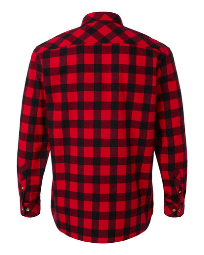 Boxercraft Men's Flannel Button Down Shirt BU7401 #color_Red/ Black Buffalo
