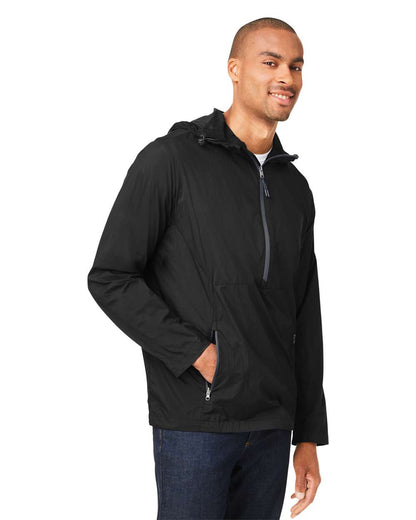 North End Men's Aura Lightweight Packable Anorak NE810 #colormdl_Black/ Carbon
