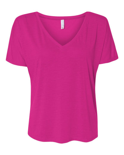 BELLA + CANVAS Women’s Slouchy V-Neck Tee 8815 #color_Berry