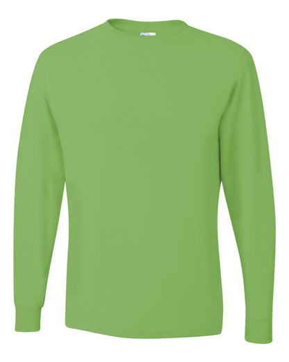 JERZEES Men's Dri-Power® Long Sleeve 50/50 T-Shirt 29LSR #color_Kiwi