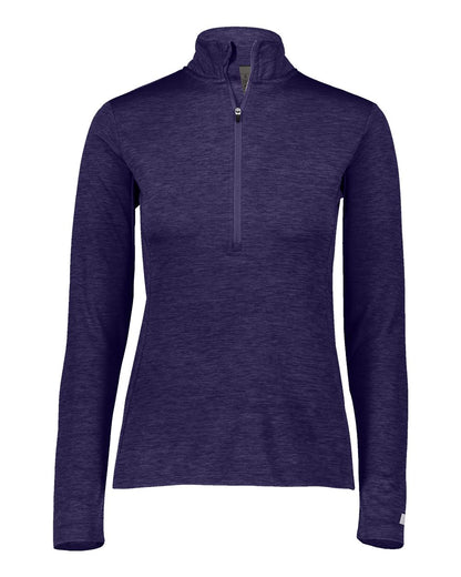Russell Athletic Women's Striated Quarter-Zip Pullover QZ7EAX #color_Purple