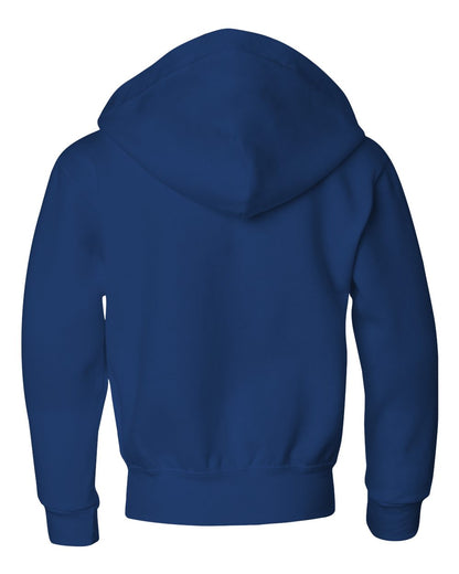 JERZEES Youth NuBlend® Full-Zip Hooded Sweatshirt 993BR #color_Royal